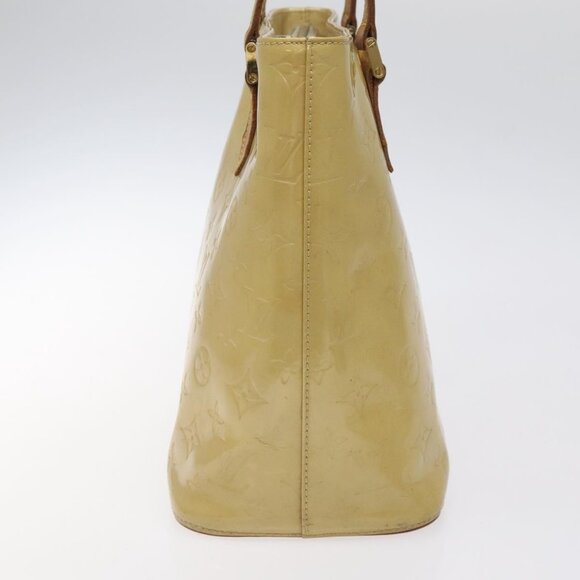LOUIS VUITTON Monogram Vernis Houston Hand Bag Beige M91004 LV Auth BA1876 - Picture 4 of 16